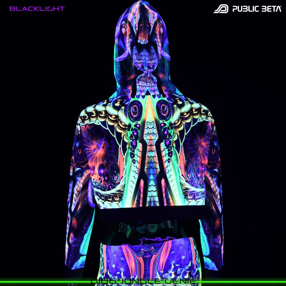 Jungle Genie Blacklight Mesh Top by Public Beta Wear Psytrance Wear