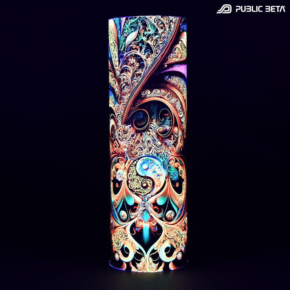 Fractal by Caos Conzept D188 UV / Tube Bandana / UV Active Face Mask