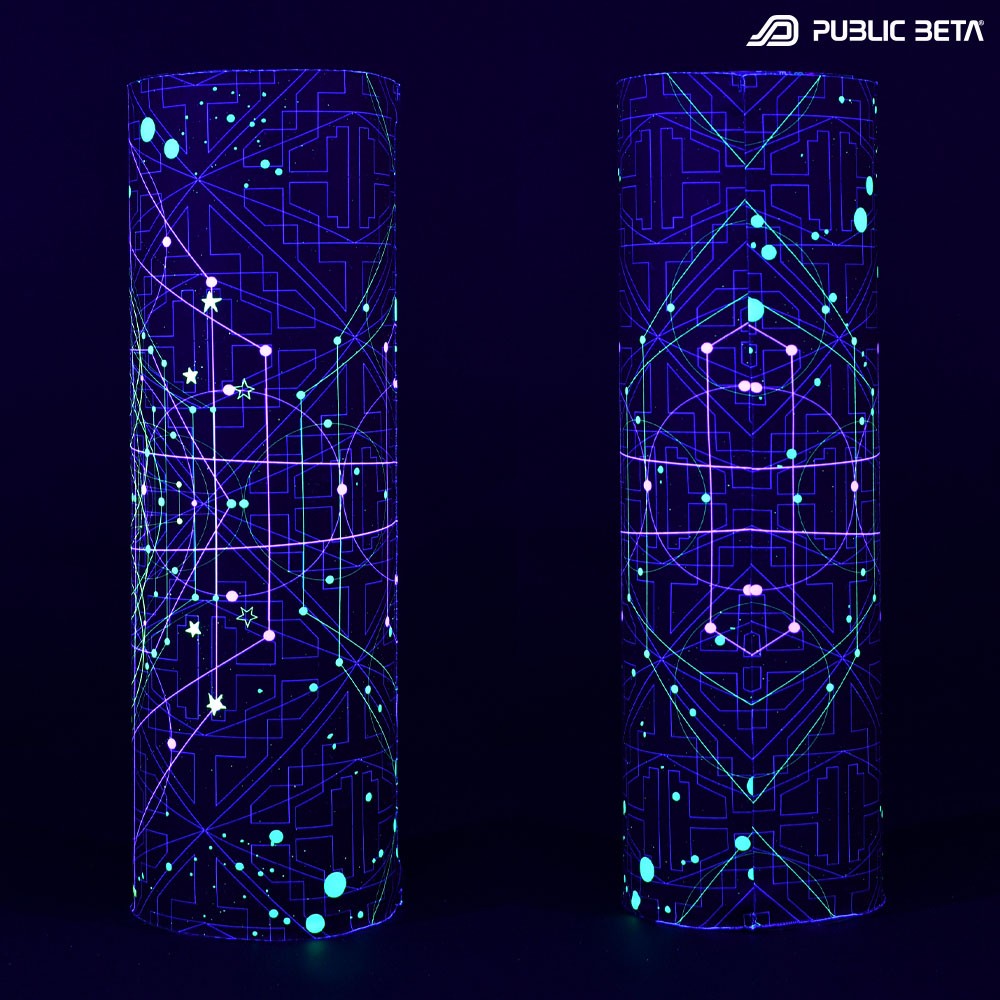 D199 Spectrum Glow In Blacklight Bandana
