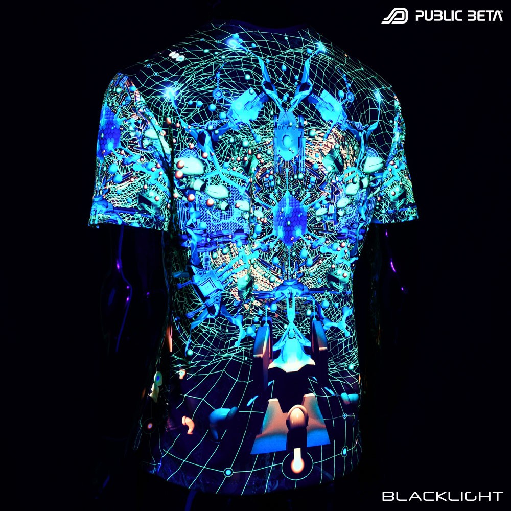 Glow in Blacklight Psy T-Shirt / Neurotunnel D147