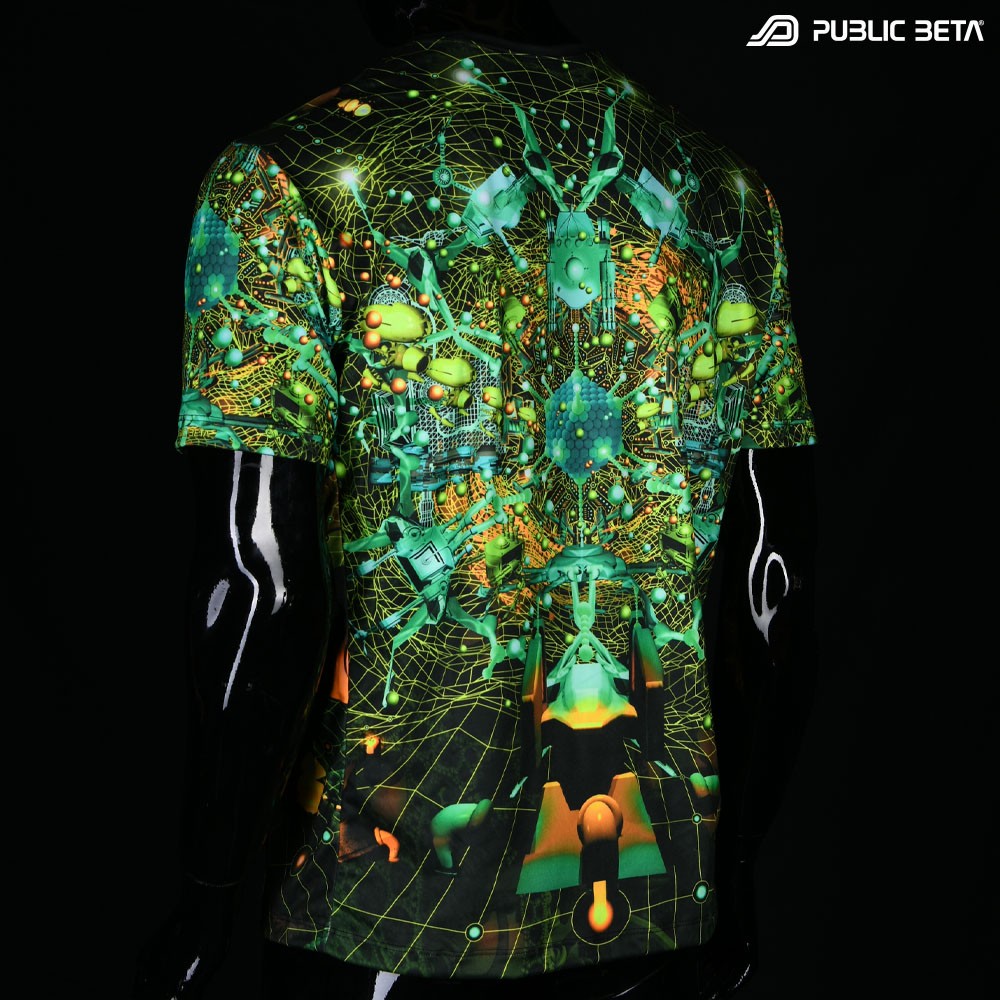 Glow in Blacklight Psy T-Shirt / Neurotunnel D147