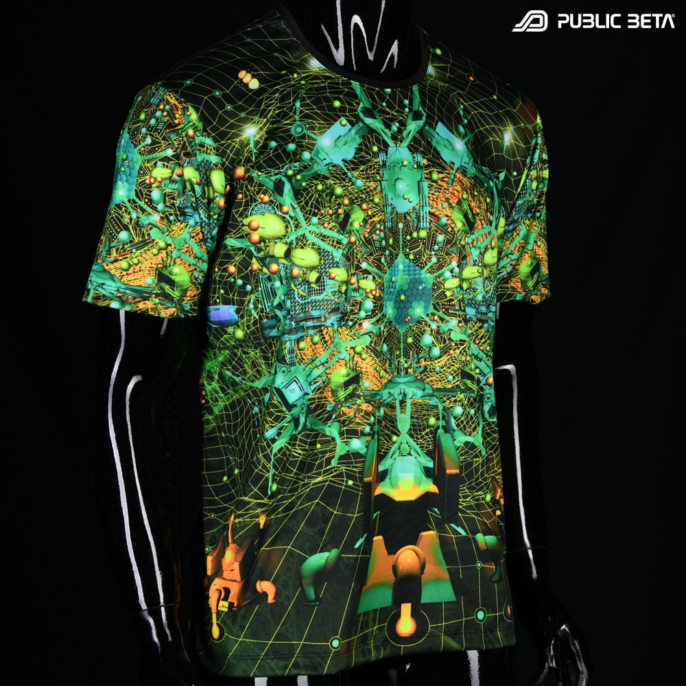 Glow in Blacklight Psy T-Shirt / Neurotunnel D147