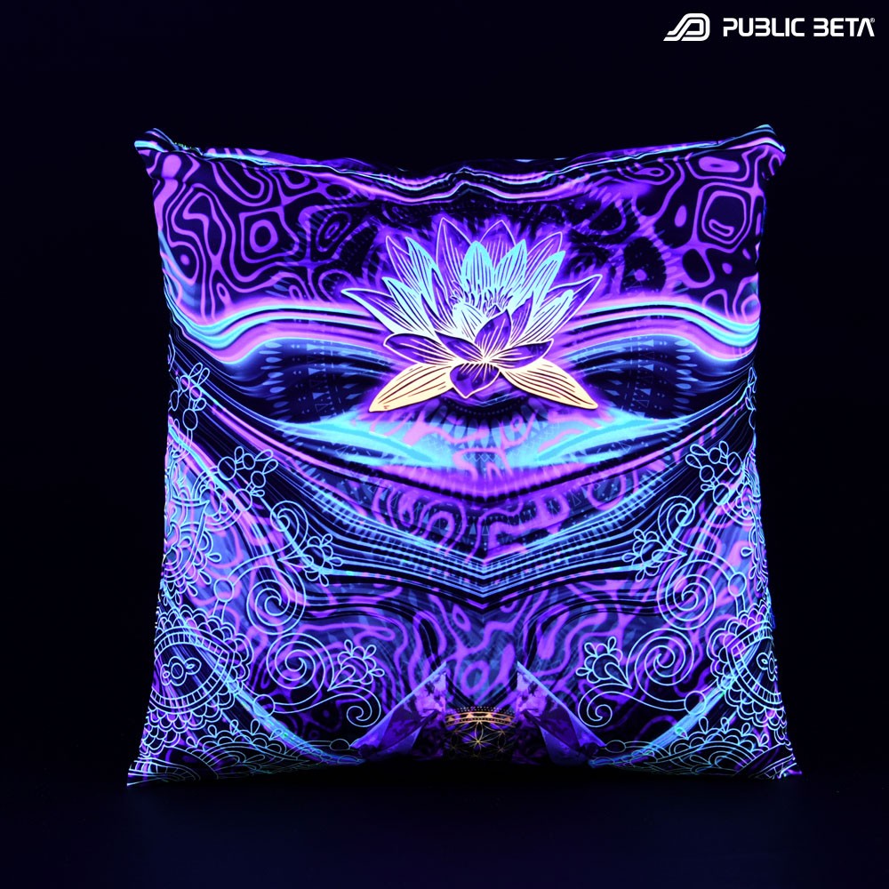 Glow in Blacklight Cushion Cover / Psydeco / D176 Liquid Dream