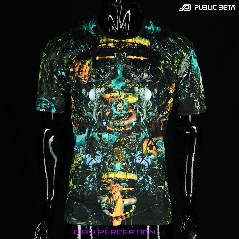 Perception by Public Beta Wear Psytrance Blacklight t-shirt