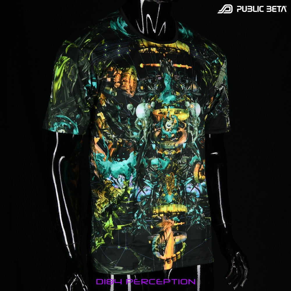 Perception by Public Beta Wear Psytrance Blacklight t-shirt