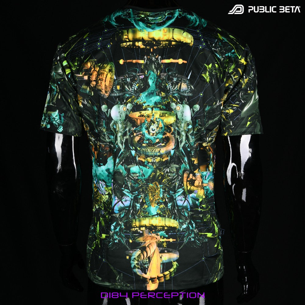 Perception by Public Beta Wear Psytrance Blacklight t-shirt