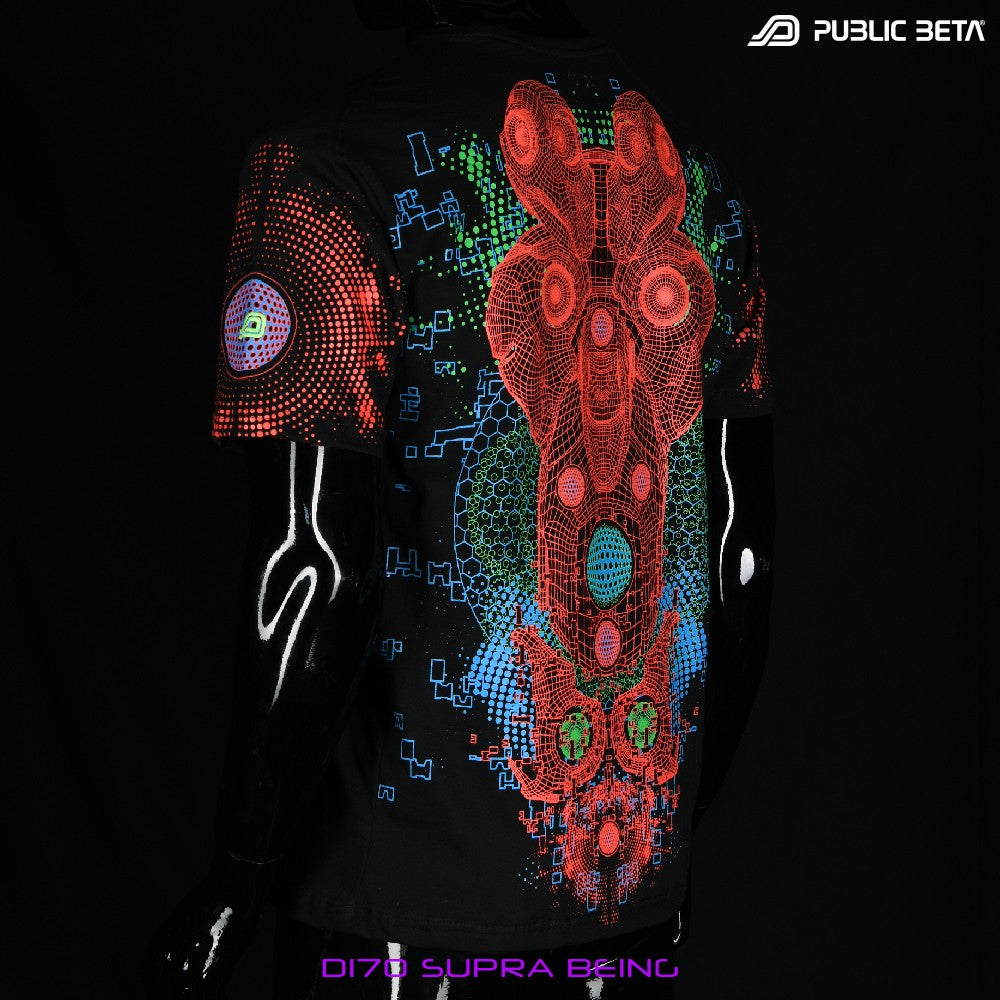 D170 Supra Being Psytrance Blacklight T-Shirt by Public Beta Wear