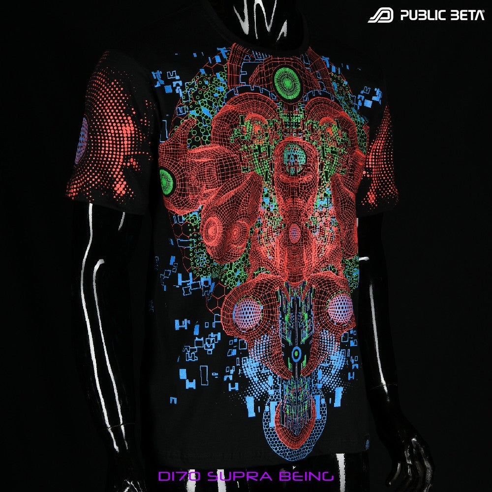 D170 Supra Being Psytrance Blacklight T-Shirt by Public Beta Wear