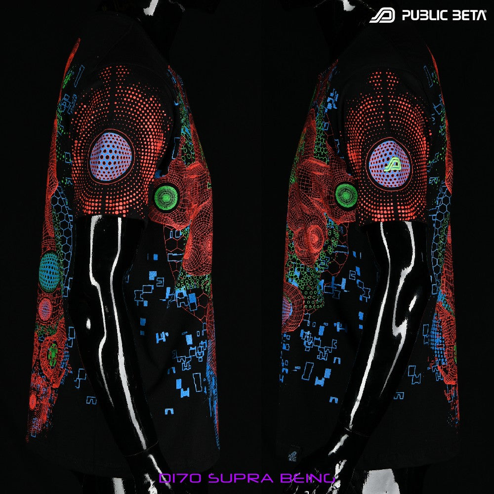 D170 Supra Being Psytrance Blacklight T-Shirt by Public Beta Wear