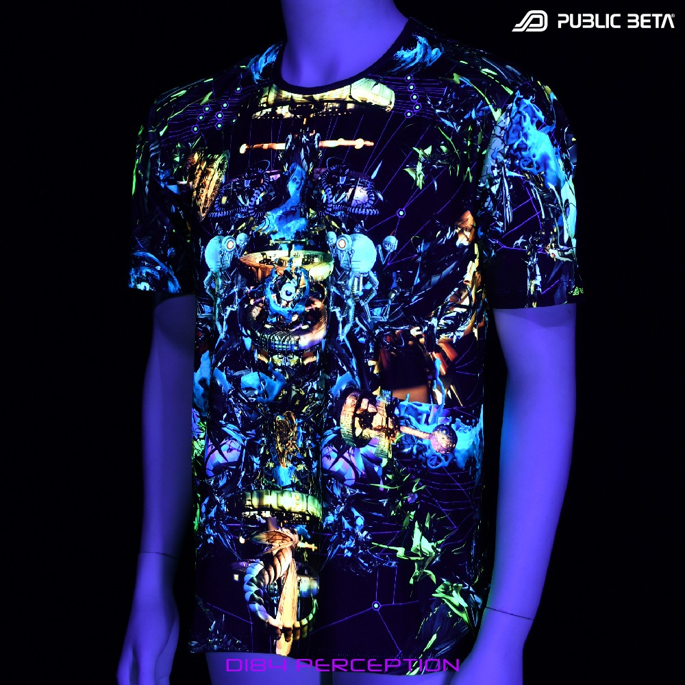 Perception by Public Beta Wear Psytrance Blacklight t-shirt