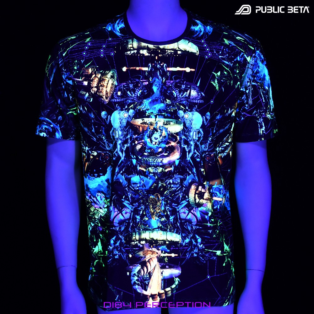 Perception by Public Beta Wear Psytrance Blacklight t-shirt