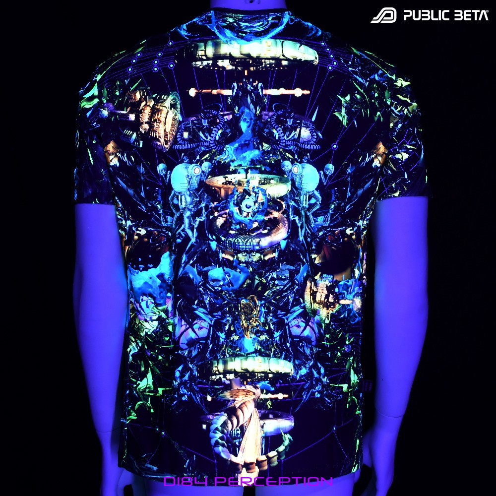 Perception by Public Beta Wear Psytrance Blacklight t-shirt