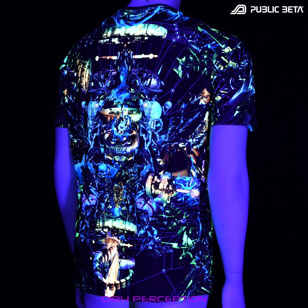 Perception by Public Beta Wear Psytrance Blacklight t-shirt