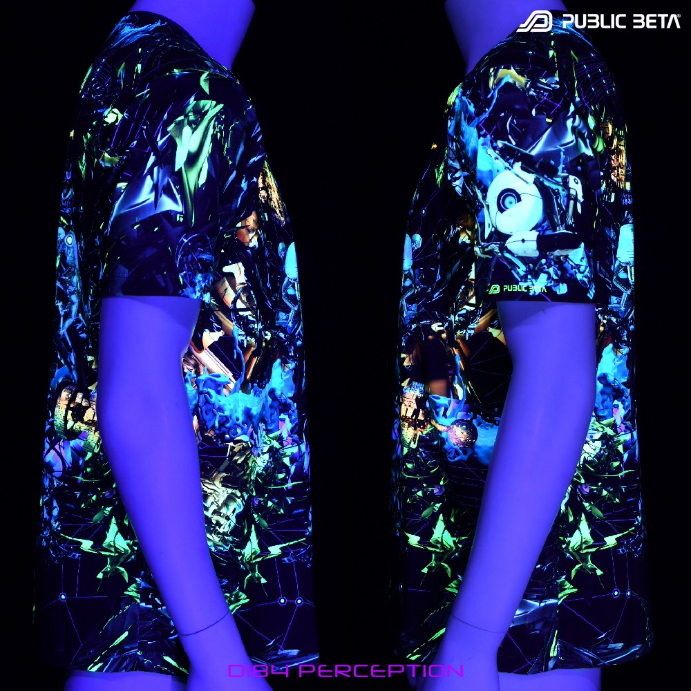 Perception by Public Beta Wear Psytrance Blacklight t-shirt
