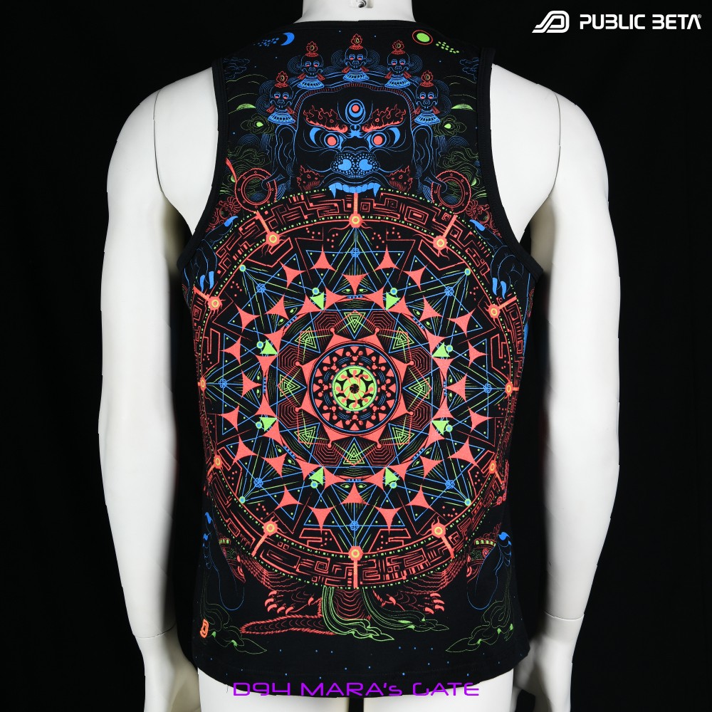 Mara's Gate UV D94 Sleeveless Shirt with UV Active Psychedelic Print