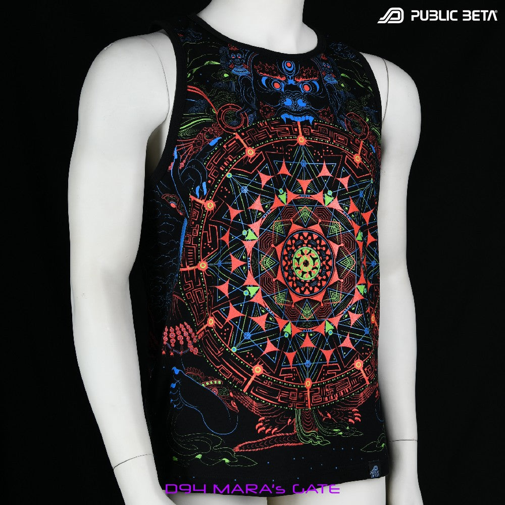 Mara's Gate UV D94 Sleeveless Shirt with UV Active Psychedelic Print