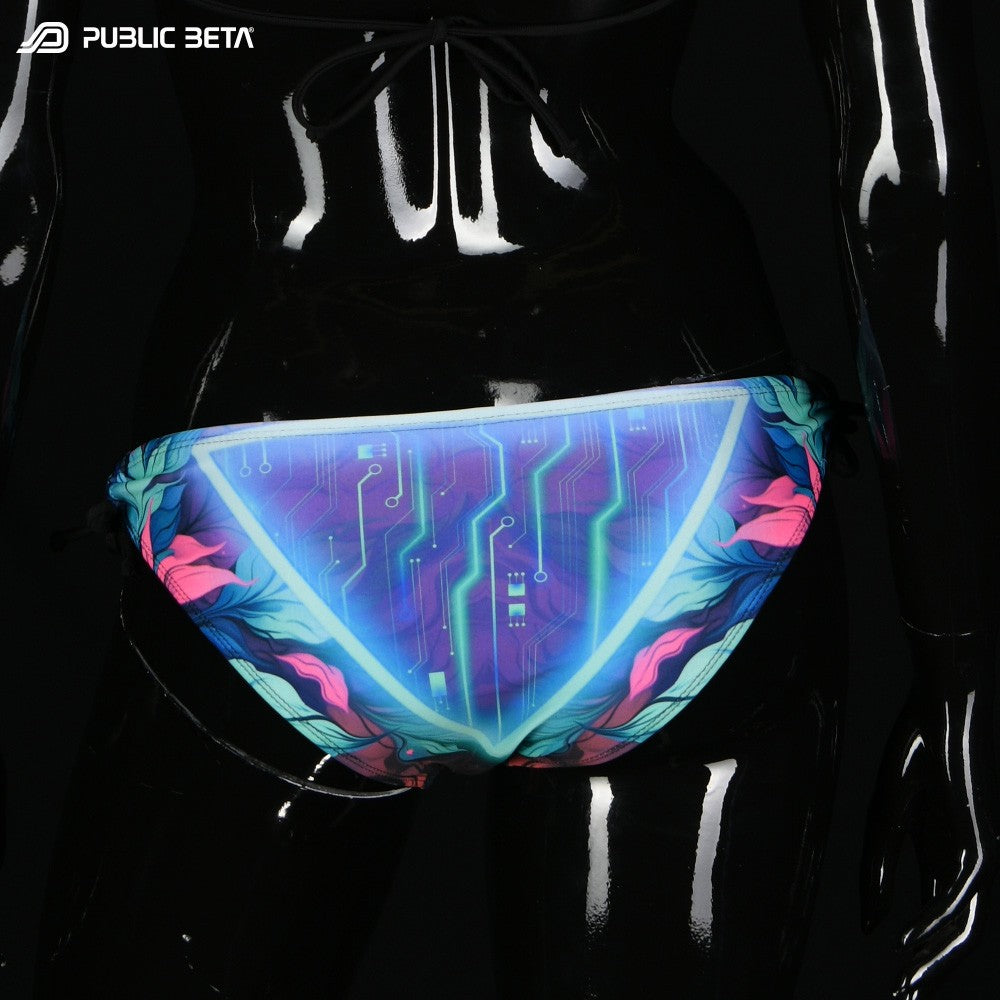 Synapse D198 UV Bikini Set /Psychedelic Bikini / Festival Swimwear
