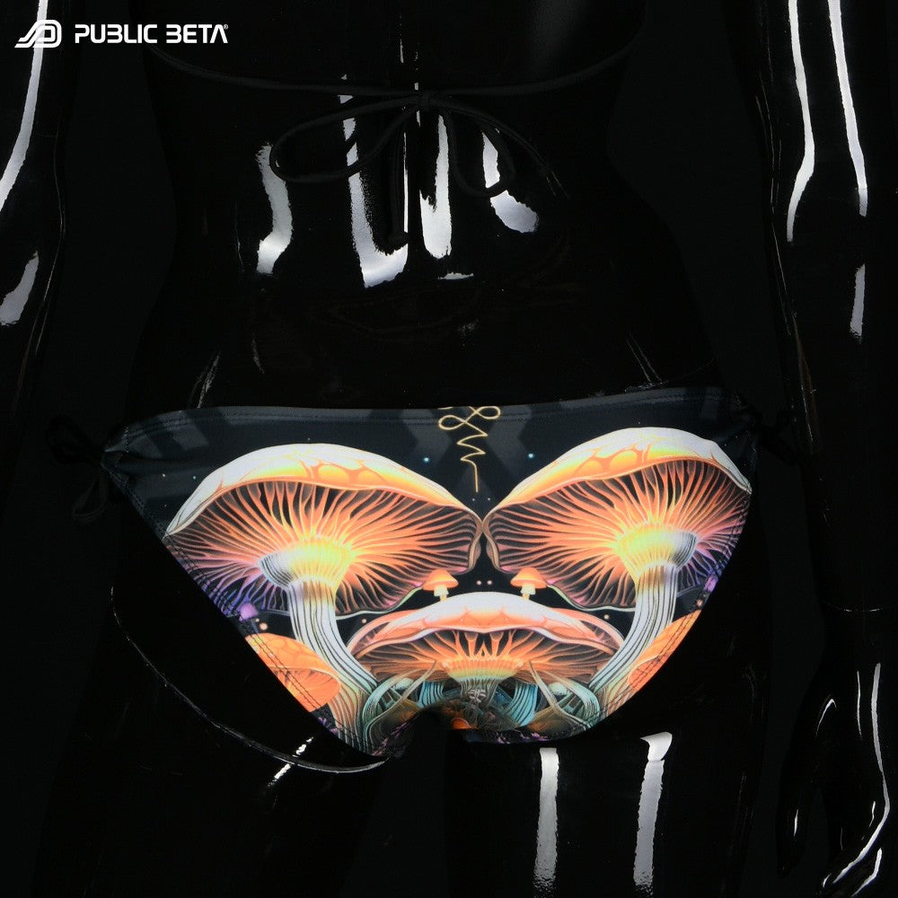 Blacklight Art Printed Bikini Set