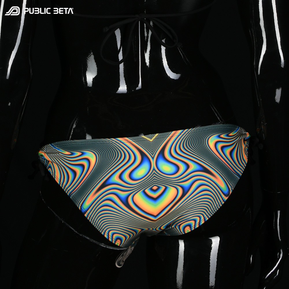 Blacklight Art Printed Bikini Set