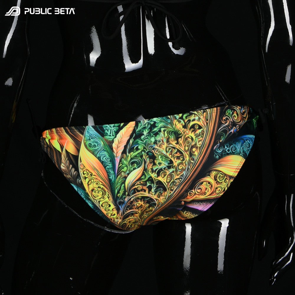 Blacklight Art Printed Bikini Set