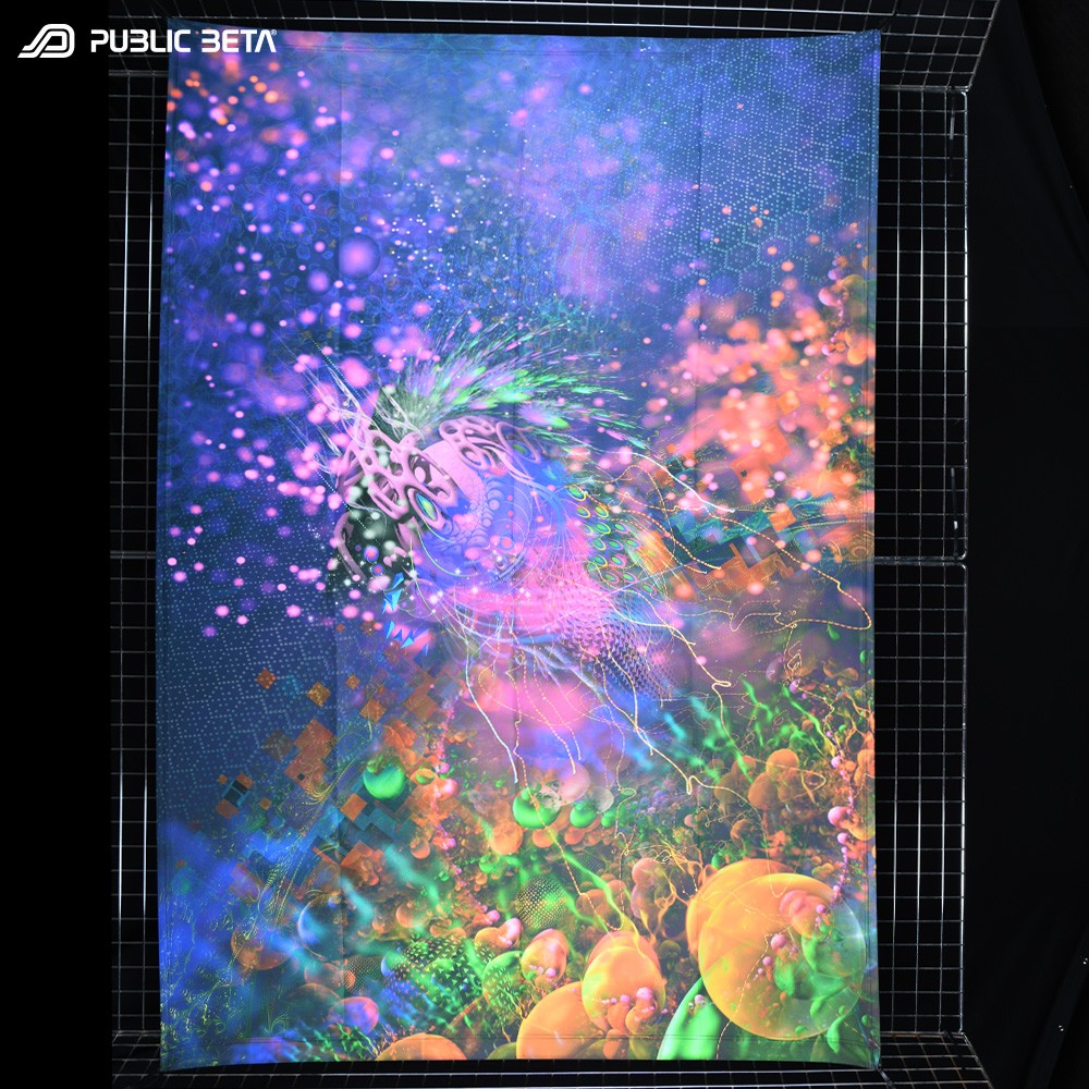 Glow in Blacklight Psychedelic Art Print