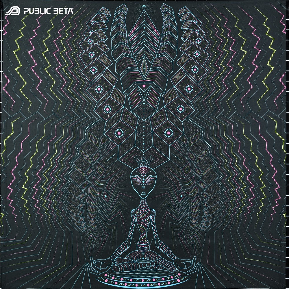 Glow in Blacklight Psychedelic Art Print