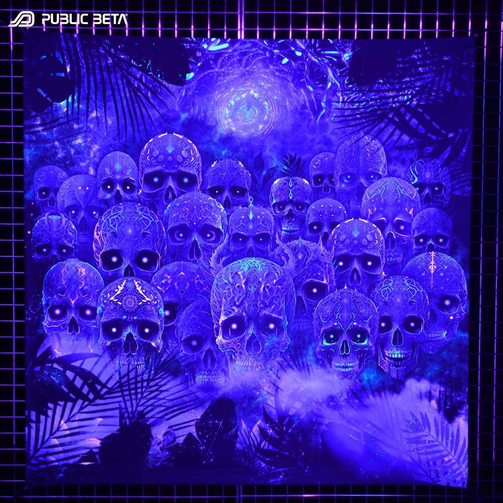 Dark Tribe D206 Blacklight Active Psyart Tapestry
