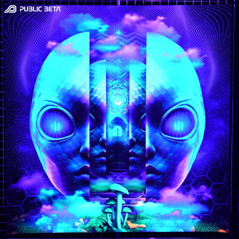 Glow in Blacklight Psychedelic Art Print