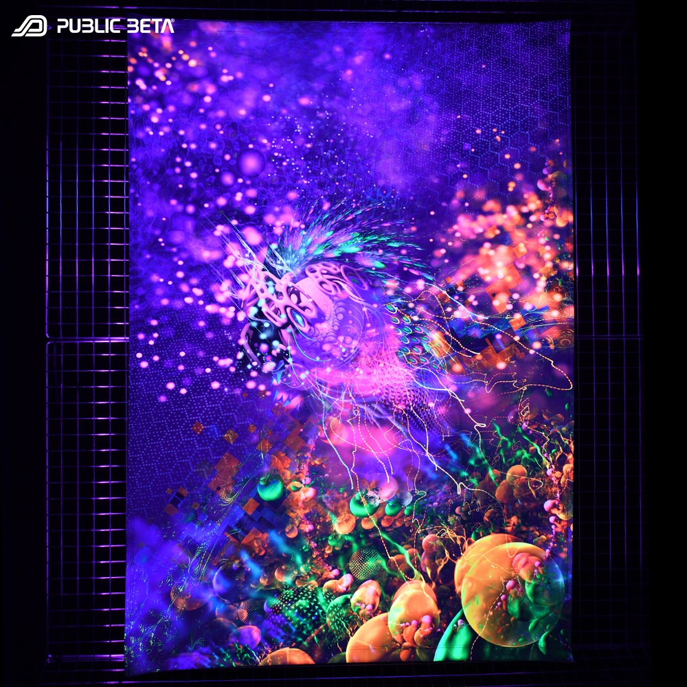 Glow in Blacklight Psychedelic Art Print