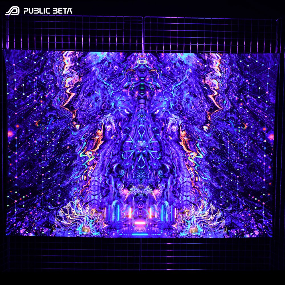 Glow in Blacklight Psychedelic Art Print
