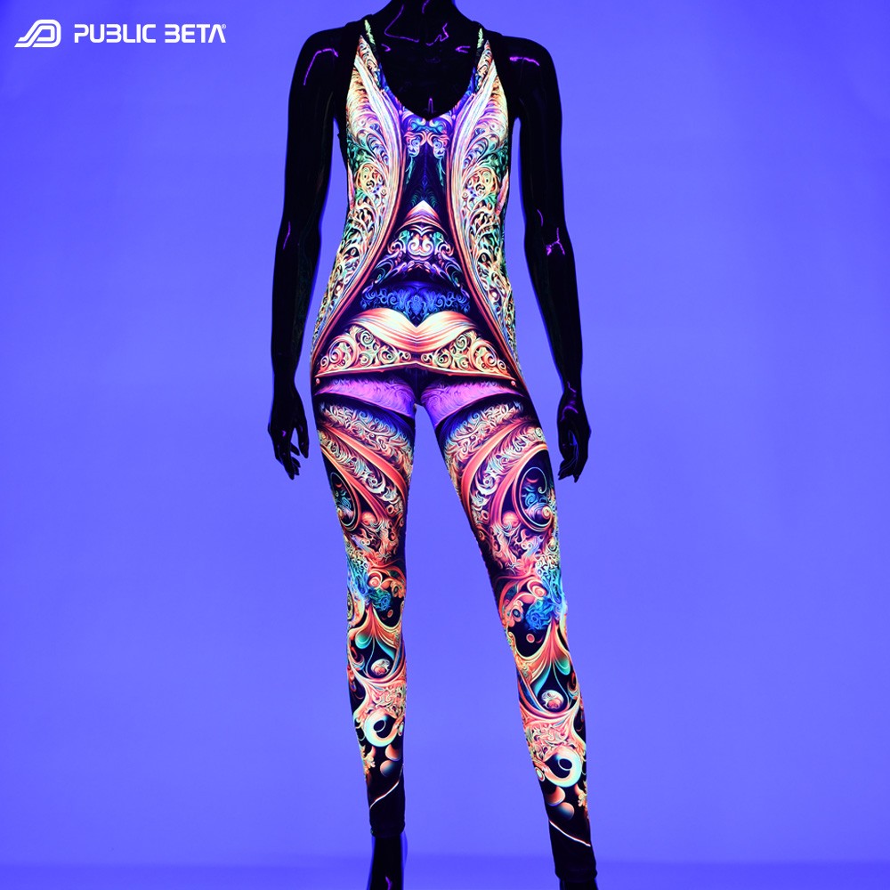 Glow in Blacklight Jumpsuits