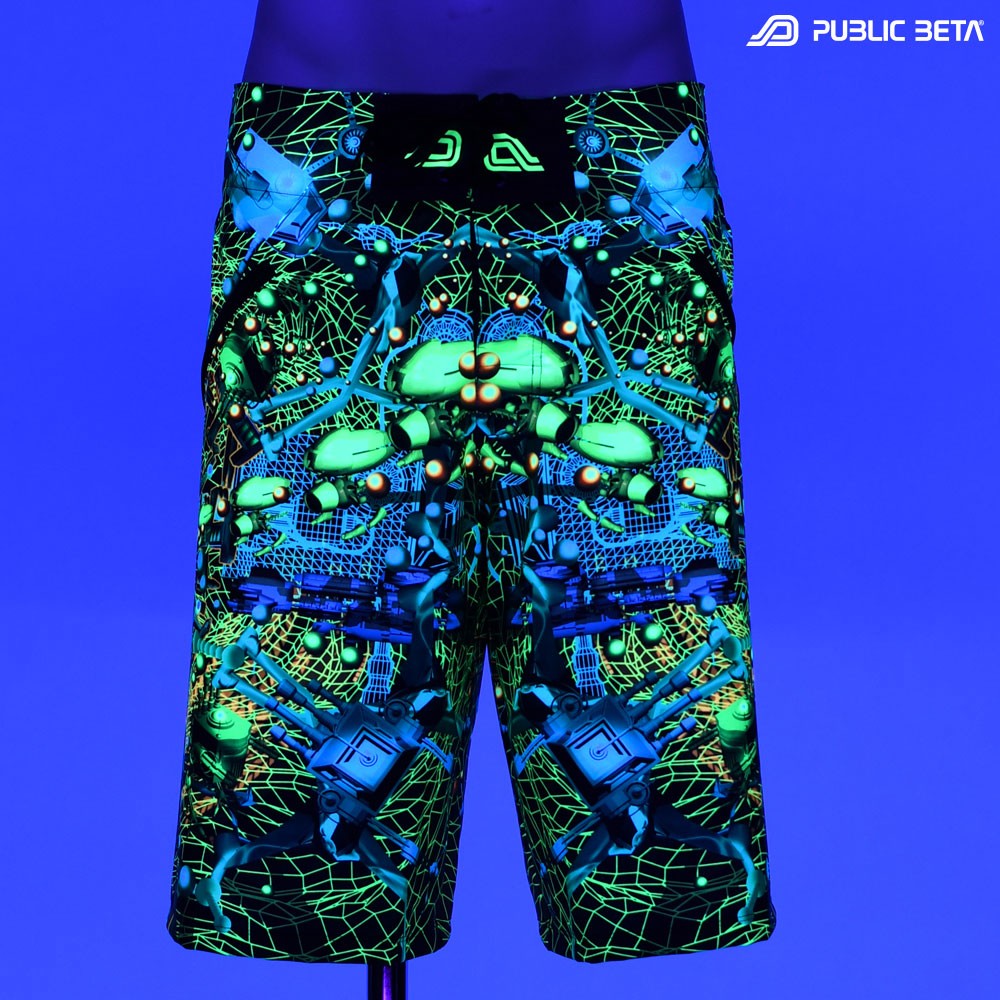 Glow in Blacklight Boardshorts