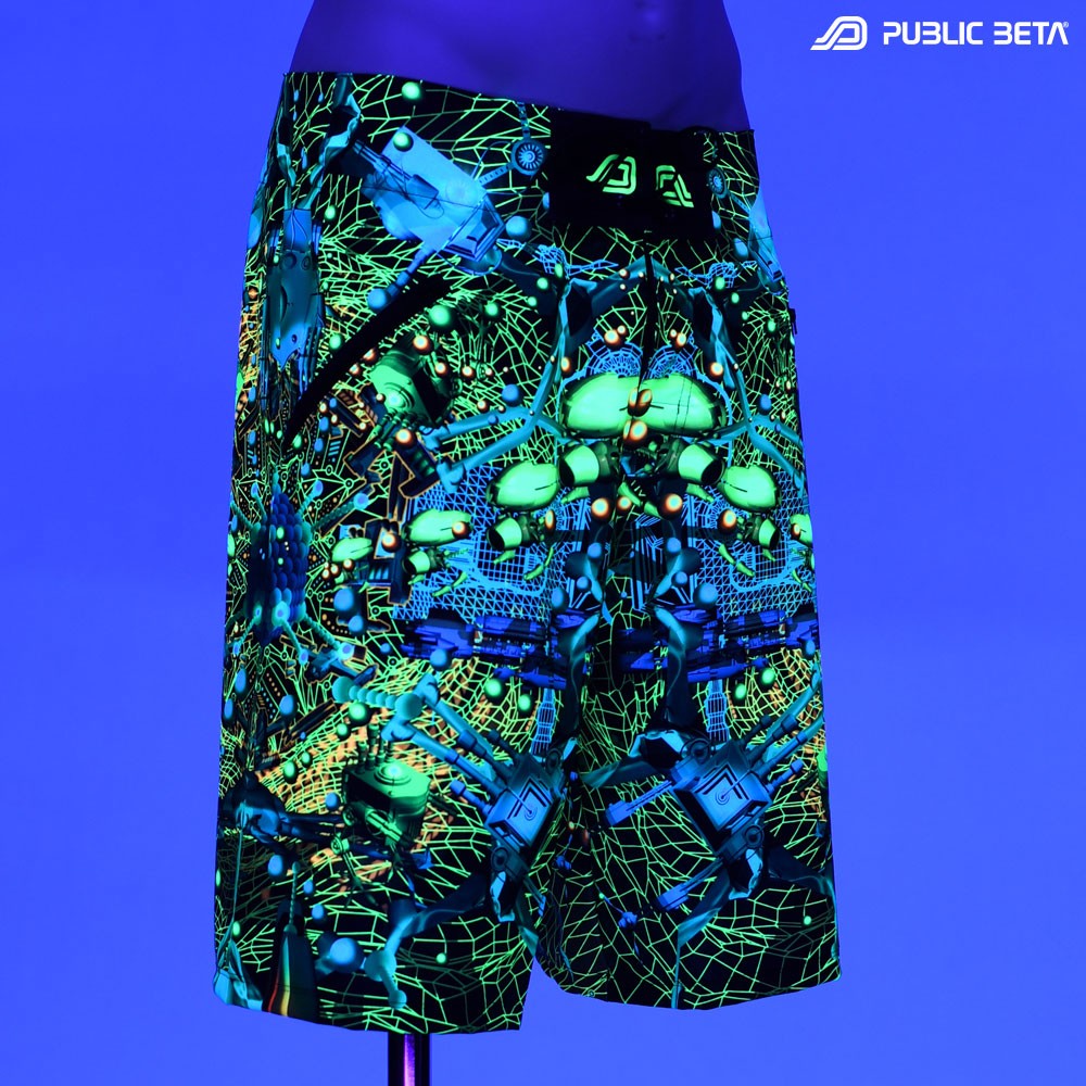 Glow in Blacklight Boardshorts