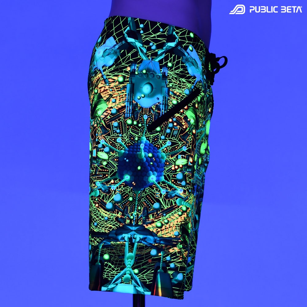 Glow in Blacklight Boardshorts