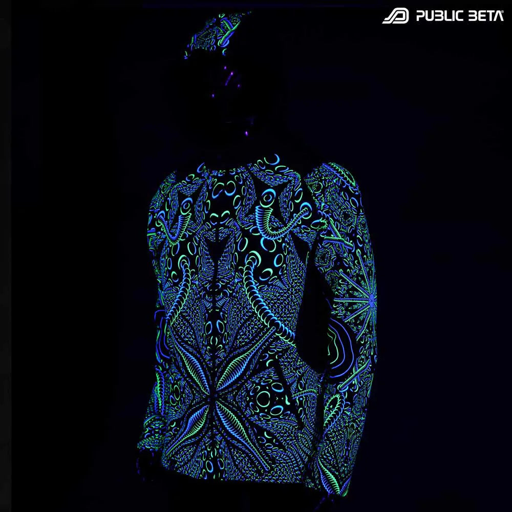 Psycrifise UV D125 Hooded Sweater / Blacklight Psywear