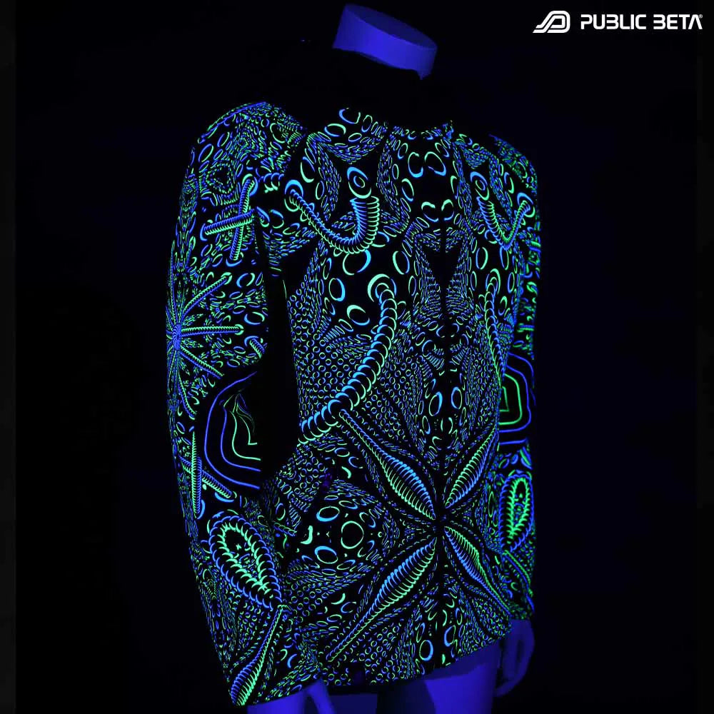Psycrifise UV D125 Hooded Sweater / Blacklight Psywear