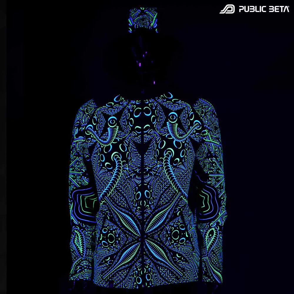 Psycrifise UV D125 Hooded Sweater / Blacklight Psywear