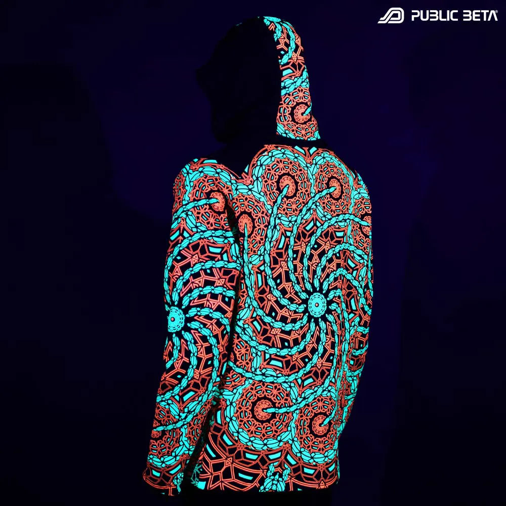 Sequence UV D127 Hooded Sweater / Blacklight Psywear