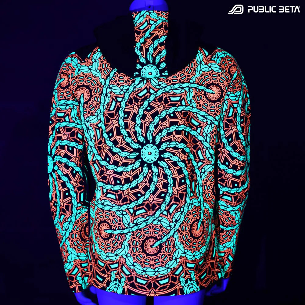 Sequence UV D127 Hooded Sweater / Blacklight Psywear