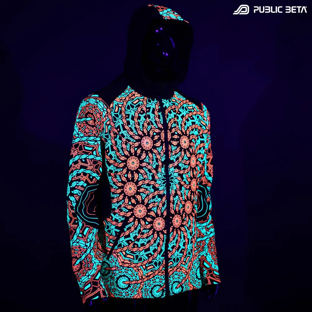 Sequence UV D127 Hooded Sweater / Blacklight Psywear
