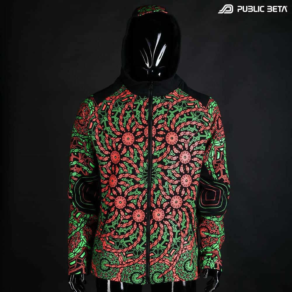 Sequence UV D127 Hooded Sweater / Blacklight Psywear