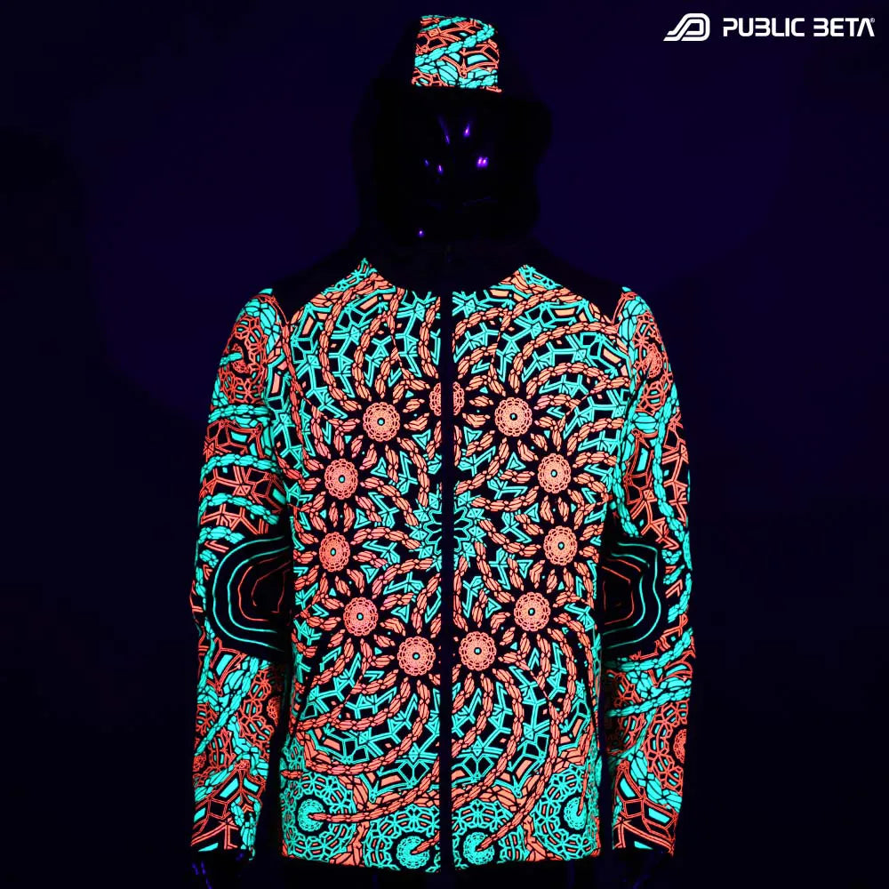 Sequence UV D127 Hooded Sweater / Blacklight Psywear