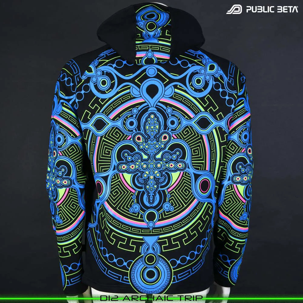 uv reactive hooded sweater