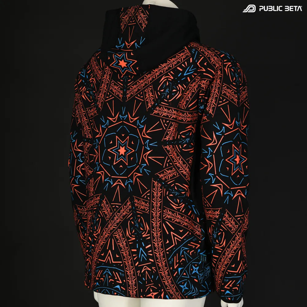Fortune Teller UV D141 Hooded Sweater / Blacklight Psywear