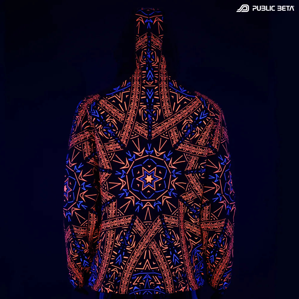 Fortune Teller UV D141 Hooded Sweater / Blacklight Psywear