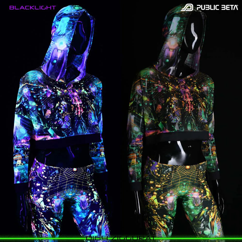 Ziggurat D164 /UV Active Hooded Mesh Top