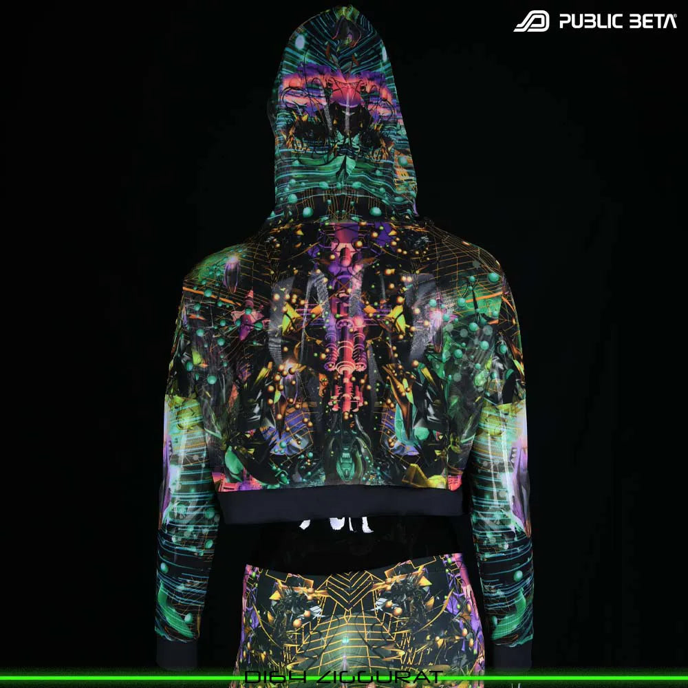 Ziggurat D164 /UV Active Hooded Mesh Top