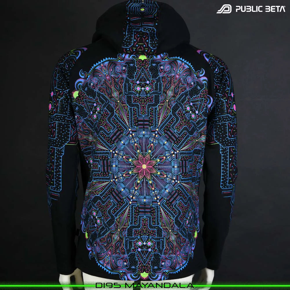 Active Psyart Printed Hooded Sweater / MayanDala UV D195