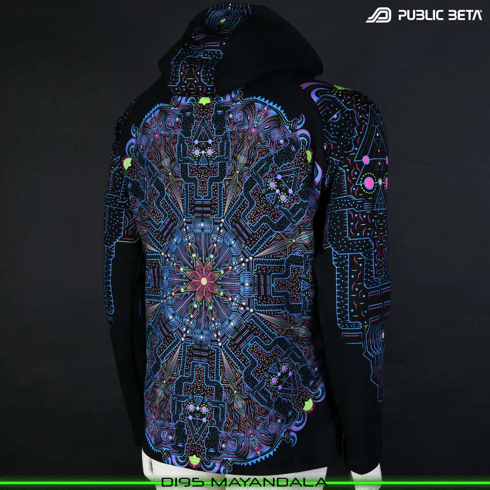 Active Psyart Printed Hooded Sweater / MayanDala UV D195