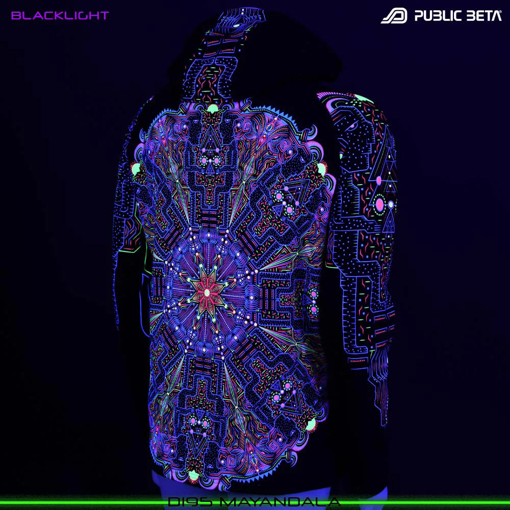 Active Psyart Printed Hooded Sweater / MayanDala UV D195